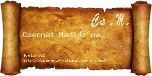 Csernai Madléna névjegykártya